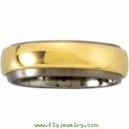 Titanium & 14K Yellow 6MM/4.25MM TI_14KY ROTATING BAND Rotating Band