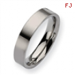 Titanium 5mm Brushed Flat Wedding Band ring