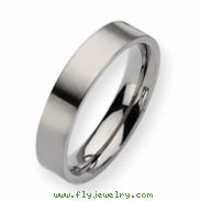 Titanium 5mm Brushed Flat Wedding Band ring
