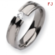 Titanium 6mm 0.25ct. Diamond Band ring