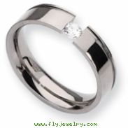 Titanium 6mm 0.25ct. Diamond Band ring