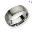 Titanium Brushed Comfort Fit Domed 8mm Wedding Band ring