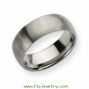 Titanium Brushed Comfort Fit Domed 8mm Wedding Band ring