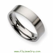 Titanium Brushed Flat 6mm Wedding Band ring