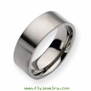 Titanium Brushed Flat 8mm Wedding Band ring