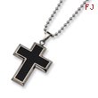 Titanium Carbon Fiber Cross Necklace