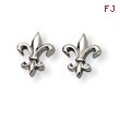 Titanium Fleur De Lis Earrings