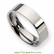 Titanium Polished Flat 6mm Wedding Band ring