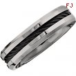 Titanium SIZE 06.50 06.00 MM POLISHED BAND WITH BLACK CABLE