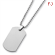 Tungsten Polished Dog Tag Necklace chain
