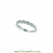 White gold diamond stack ring