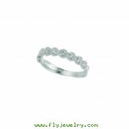 White gold diamond stack ring