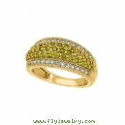 Yellow & white diamond pave ring