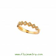 Yellow gold diamond stack ring