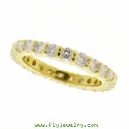 Yellow gold eternity diamond ring