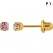 YP JUNE 03.00 MM P SOLITAIRE BIRTHSTONE EARRING