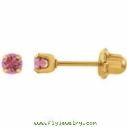 YP OCTOBER 03.00 MM P SOLITAIRE BIRTHSTONE EARRING