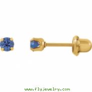 YP SEPTEMBER 03.00 MM P SOLITAIRE BIRTHSTONE EARRING